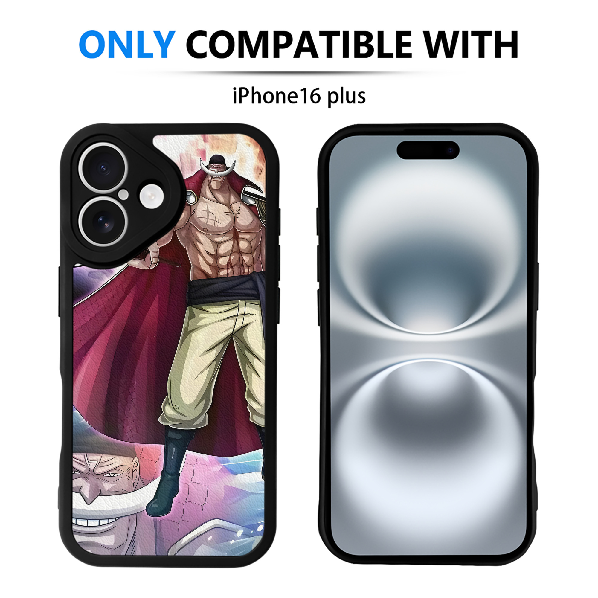 （画像用） ワンピース ONE PIECE 【iPhone 16シリーズ対応】シリコンスマホケース（レザー調） 材質：シリコン